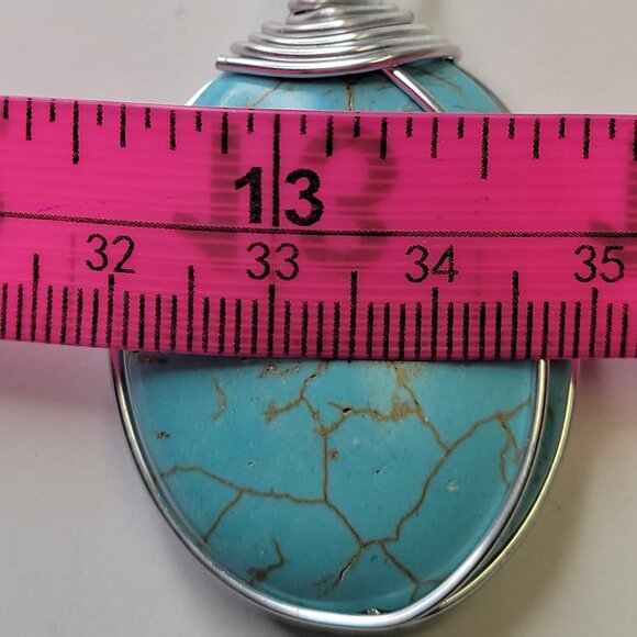 Turquoise Sterling Silver Pendant - Picture 9 of 13